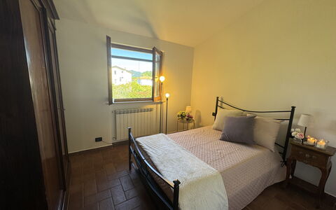 Dependance Egle: Bed, Furniture, Bedroom, Interior Design, Wood, Flooring, Bed Sheet, Bedding, Floor, Room