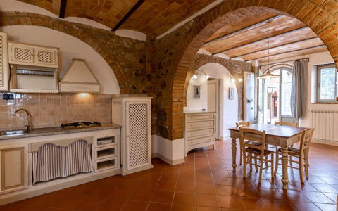 Montalcino 17: Interior Design, Flooring, Furniture, Ceiling, Wood, Kitchen, Floor, Countertop, Lighting, Room