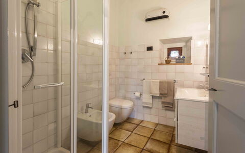 Villa Belchianti: Flooring, Floor, Bathroom, Plumbing Fixture, Interior Design, Toilet, Toilet Seat, Plumbing, Ceiling, Room
