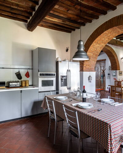 Maria Gabriella Holiday Home In Monticchiello: Furniture, Wall, Interior Design, Flooring, Ceiling, Kitchen, Home, Chair, Room, Floor