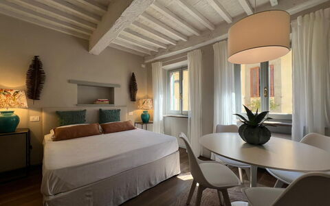 Guelfa 60: Furniture, Interior Design, Wall, Bedroom, Flooring, Bed, Room, Ceiling, Home, Floor