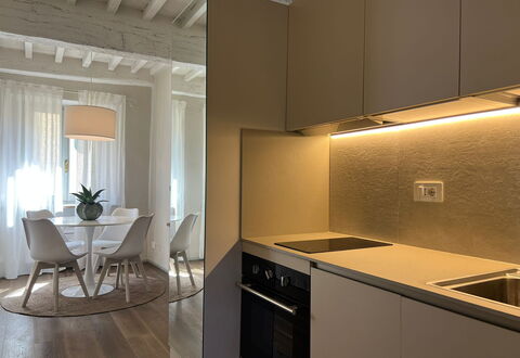 Guelfa 60: Interior Design, Wall, Flooring, Wood, Furniture, Floor, Ceiling, Kitchen, Room, Lighting