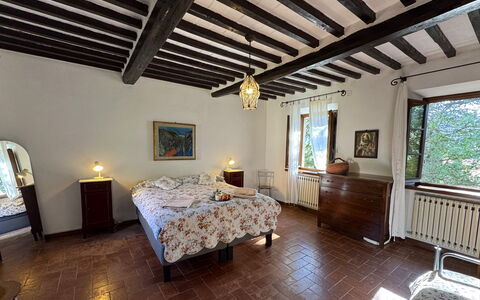 Allo Scoiattolo: Wall, Wood, Furniture, Bedroom, Ceiling, Room, Home, Bed, Bed Frame, Bedding