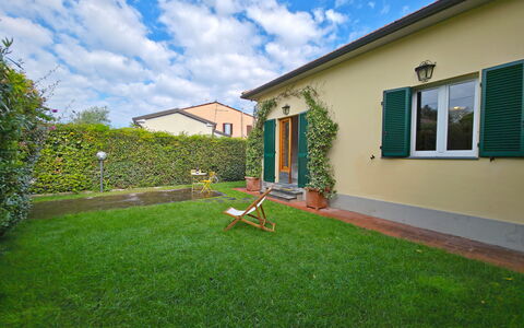 Villetta Tonfano: Garden, Lawn, Backyard, Yard, Shade, Landscaping, Artificial Turf, Courtyard, Houseplant