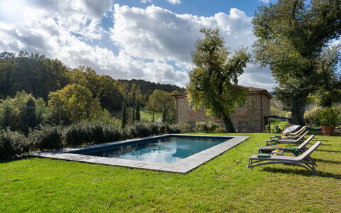 La Morella: Swimming Pool, Garden, Estate, Backyard, Outdoor Furniture, Landscaping, Lawn, Yard, Farmhouse, Hacienda