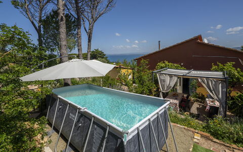 La Torre sul Ponte, Seaview, Garden: Swimming Pool, Composite Material, Shade, Leisure, Resort, Eco Hotel, Outdoor Furniture, Backyard, Houseplant