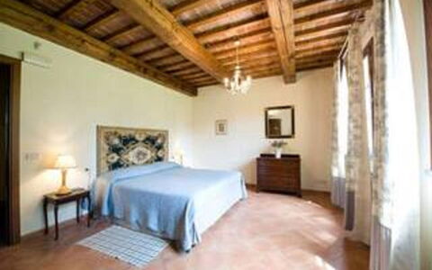 Tenuta Borgo al Sole: Wall, Furniture, Interior Design, Room, Flooring, Floor, Ceiling, Picture Frame, Bed, Bedroom