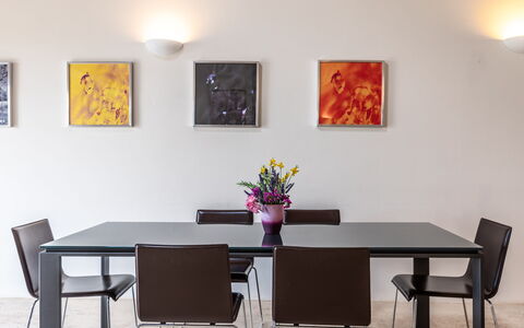 Cignella Resort: Furniture, Interior Design, Wall, Table, Kitchen & Dining Room Table, Flooring, Dining Room, Floor, Chair, Lighting