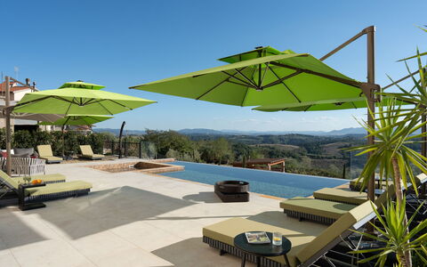 Villa Elisa: Outdoor Furniture, Furniture, Umbrella, Outdoor Table, Chair, Shade, Swimming Pool, Resort, Eco Hotel, Patio