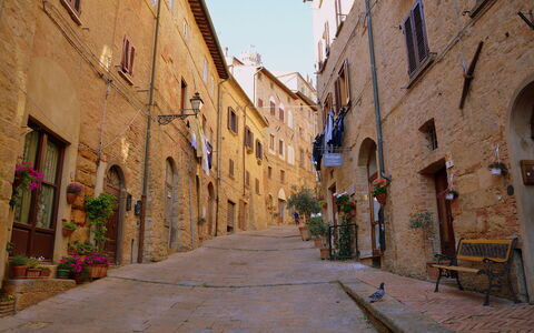 Podere le Lune with Pool, San Gimignano: Wall, Building, Window, Alley, City, Town, Neighbourhood, Street, Architecture, Human Settlement