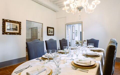 Fattoria: Furniture, Interior Design, Table, Ceiling, Chair, Wood, Dining Room, Room, Kitchen & Dining Room Table, Flooring