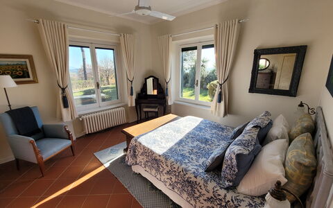 Villa El Olivar: Furniture, Interior Design, Wood, Bed, Bedroom, Flooring, Floor, Room, Lighting, Linens