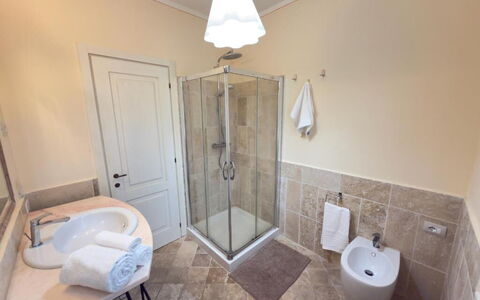 Villa Montepulciano Vineyard: Flooring, Interior Design, Floor, Plumbing Fixture, Ceiling, Room, Bathroom, Plumbing, Bathroom Sink, Sink