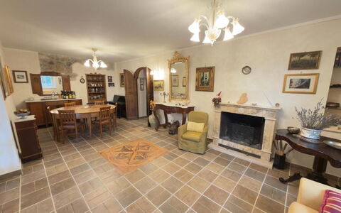 Villa Montepulciano Vineyard: Furniture, Flooring, Interior Design, Floor, Wood, Ceiling, Room, Lighting, Table, Living Room