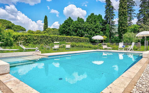 Villa Church: Blue, Swimming Pool, Resort, Garden, Outdoor Furniture, Leisure, Eco Hotel, Landscaping, Shade, Water Feature