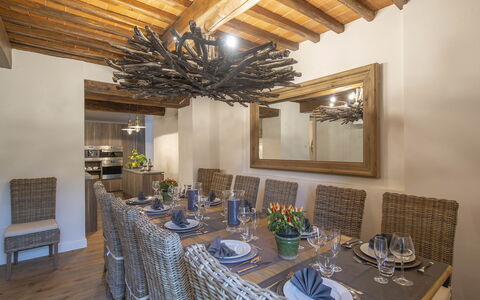 Villa Marinella: Furniture, Interior Design, Flooring, Wood, Chair, Ceiling, Table, Kitchen & Dining Room Table, Dining Room, Floor