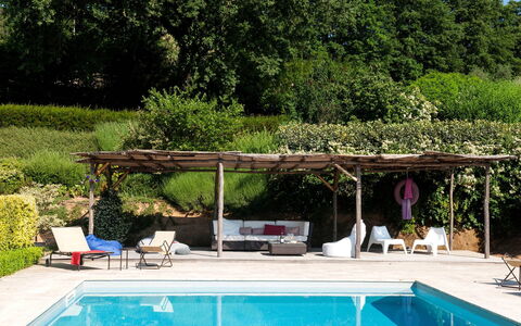 Villa Collombroso: Swimming Pool, Outdoor Furniture, Leisure, Furniture, Resort, Shade, Umbrella, Vacation, Garden, Recreation