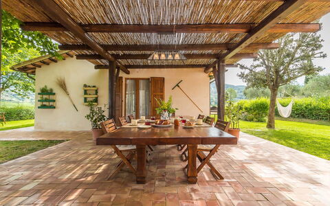 Villa Molinazzo 14: Furniture, Wood, Flooring, Table, Kitchen & Dining Room Table, Chair, Garden, Outdoor Furniture, Porch, Outdoor Table