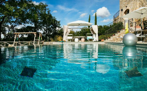 Villa Torre del Chianti: Swimming Pool, Resort, Outdoor Furniture, Umbrella, Sunlounger, Estate, Eco Hotel, Leisure, Villa, Hacienda