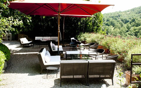 Borgo di San Biagio: Furniture, Umbrella, Outdoor Furniture, Chair, Table, Outdoor Table, Shade, Garden, Spring