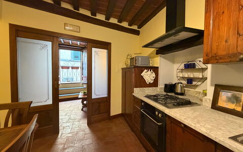 Terrazzino Margherita: Flooring, Interior Design, Wood, Floor, Ceiling, Countertop, Furniture, Lighting, Kitchen, Cabinetry