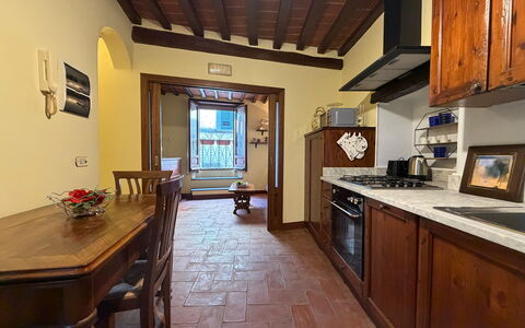 Terrazzino Margherita: Interior Design, Flooring, Furniture, Wood, Floor, Countertop, Ceiling, Cabinetry, Lighting, Kitchen