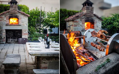 Villa Bilor Luxe: Chimney, Brick, Cooking, Food, Barbecue, Heat, Backyard