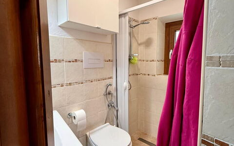 Borgo Antico, Pool, Barberino del Mugello: Flooring, Plumbing Fixture, Floor, Wood, Bathroom, Sink, Interior Design, Toilet, Bathroom Sink, Tap