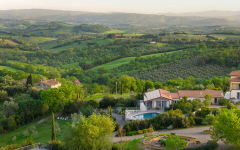 Villa Ombrone: Residential Area, Landscape, House, Rural Area, Land Lot, Estate, Human Settlement, Bird'S-Eye View, Suburb, Hill Station