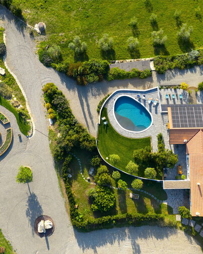 Villa Ombrone: Landscape, Urban Design, Garden, Swimming Pool, Bird'S-Eye View, Landscaping, Estate, Lawn, Design, Park