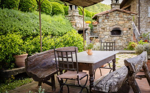 Casa Ivan: Furniture, Table, Outdoor Furniture, Chair, Outdoor Table, Flagstone, Flowerpot, Garden, Kitchen & Dining Room Table