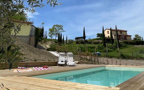 Villa i Fiori: Swimming Pool, Furniture, Outdoor Furniture, Chair, Resort, Yard, Sunlounger, Houseplant, Villa, Backyard