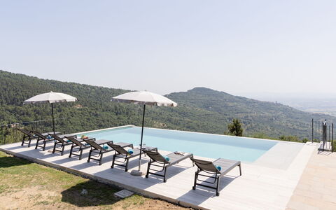 Villa Maddalena alla Guglielmesca: Outdoor Furniture, Swimming Pool, Sunlounger, Resort, Chair, Shade, Eco Hotel, Design, Chaise Longue, Ridge