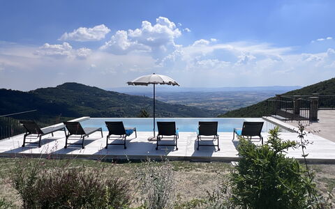 Villa Maddalena alla Guglielmesca: Mountainous Landforms, Hill, Outdoor Furniture, Highland, Furniture, Hill Station, Mountain Range, Chair, Swimming Pool, Sunlounger