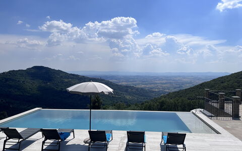 Villa Maddalena alla Guglielmesca: Swimming Pool, Hill, Outdoor Furniture, Composite Material, Hill Station, Mountain Range, Resort, Ridge, Eco Hotel, Sunlounger