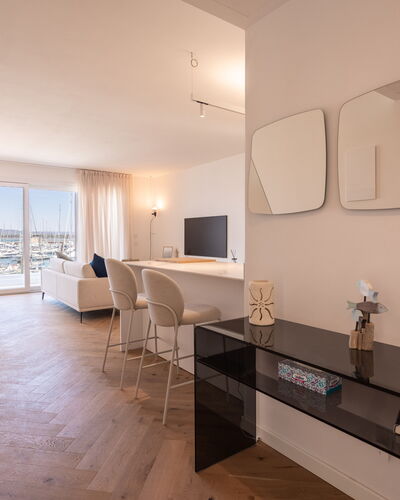 Terrazza Mare, Jacuzzi and Seaview: Interior Design, Flooring, Furniture, Floor, Apartment, Ceiling, Chair, Wood Flooring, Living Room