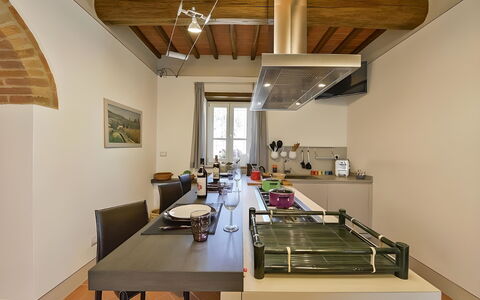Villa Larino: Furniture, Interior Design, Kitchen, Flooring, Countertop, Kitchen Appliance, Wood, Ceiling, Lighting, Floor