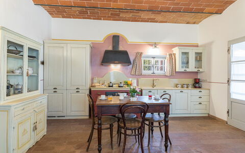 Antica Villa Merelli 12: Furniture, Interior Design, Kitchen, Flooring, Cabinetry, Wood, Floor, Countertop, Ceiling, Room
