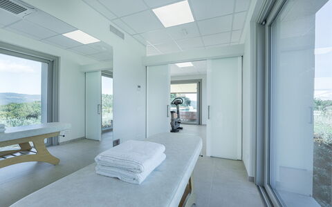 La Calcinaia Country House, Bucine: Interior Design, Flooring, Floor, Ceiling, Apartment, Room, Bed, Glass, Bedroom, Daylighting