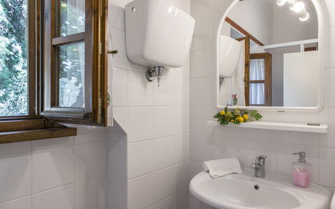 Casa Torrione 14: Interior Design, Bathroom Sink, Wood, Bathroom, Plumbing Fixture, Flooring, Sink, Floor, Room, Tap