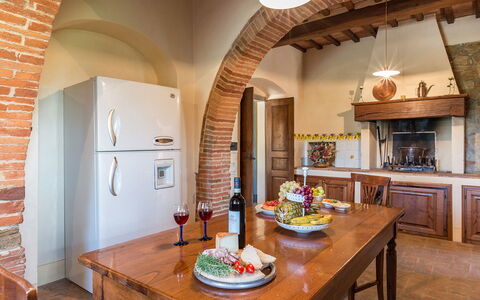 Villa Pucci 12: Furniture, Interior Design, Wall, Flooring, Ceiling, Table, Chair, Room, Lighting, Kitchen