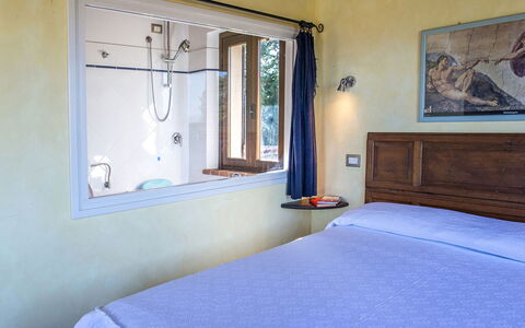 La Torre dei Fagiani 8+2: Interior Design, Furniture, Floor, Home, Bed, Ceiling, Room, Bedroom, Bed Sheet, Bedding