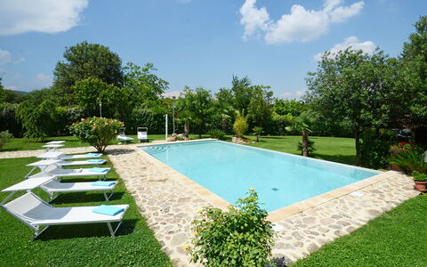 La Capanna di Franca 6+2: Swimming Pool, Outdoor Furniture, Resort, Garden, Shade, Eco Hotel, Sunlounger, Landscaping, Backyard, Leisure