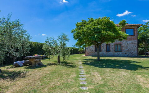 Poggio Medei 10: Sky, Blue, Grass, Grassland, Plain, Land Lot, Lawn, Garden, Meadow, Farmhouse