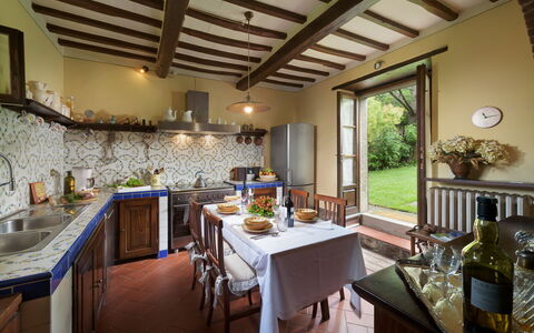 Casa del Sole 4: Furniture, Interior Design, Wood, Table, Flooring, Kitchen, Home, Room, Kitchen & Dining Room Table, Chair