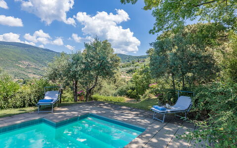 Casa del Sole 4: Blue, Swimming Pool, Resort, Garden, Eco Hotel, Outdoor Furniture, Shade, Landscaping, Water Feature, Villa