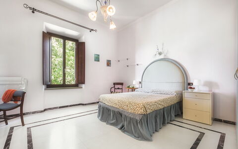 Villa Croci 12: Interior Design, Wall, Flooring, Floor, Ceiling, Bedroom, Furniture, Room, Bed, Lighting