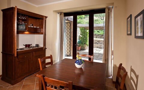 Val di Marco 12: Furniture, Wood, Interior Design, Flooring, Table, Kitchen & Dining Room Table, Dining Room, Chair, Floor, Door