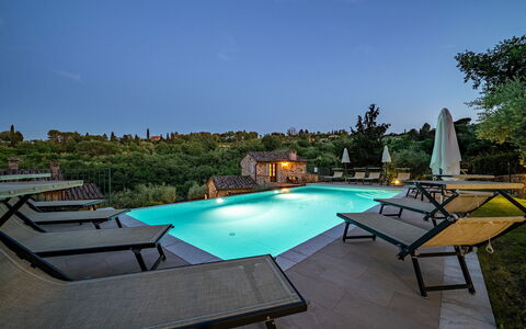 Il Casale di Manuele 12: Blue, Swimming Pool, Eco Hotel, Resort, Outdoor Furniture, Estate, Dusk, Evening, Villa, Hacienda