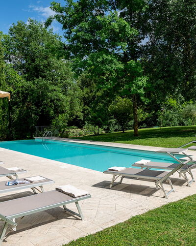 Il Molinaccio 14+2: Swimming Pool, Outdoor Furniture, Furniture, Sunlounger, Resort, Shade, Garden, Chair, Eco Hotel, Lawn